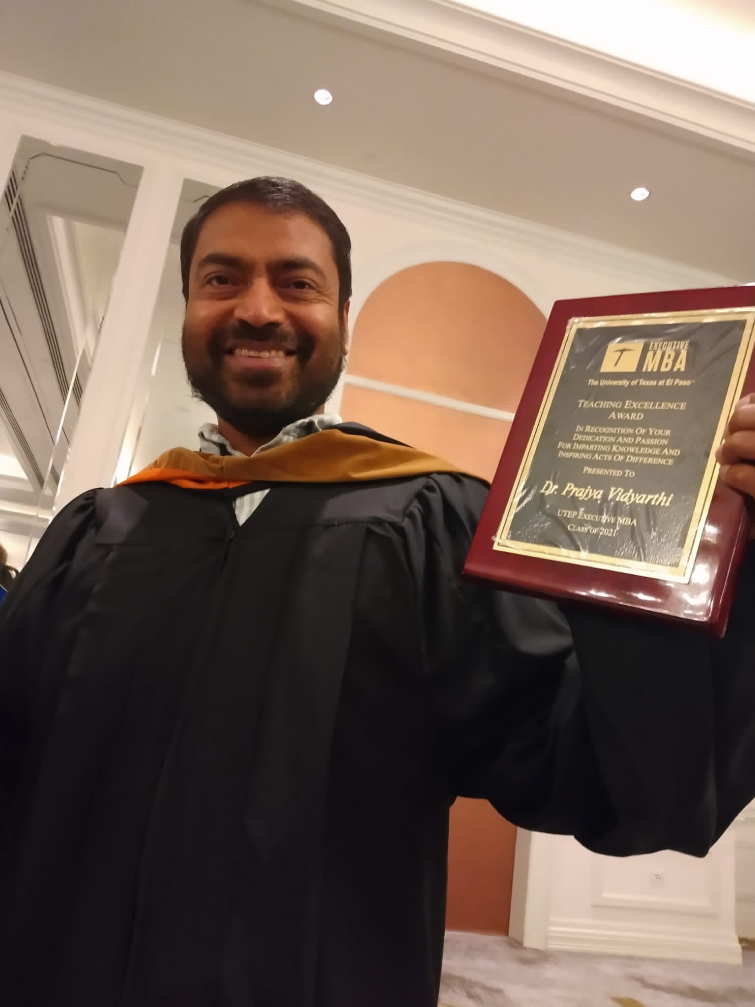 Dr. Prajya Vidyarthi - Teaching Excellence Award